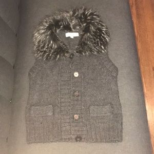 Ann Taylor Loft Fur Vest